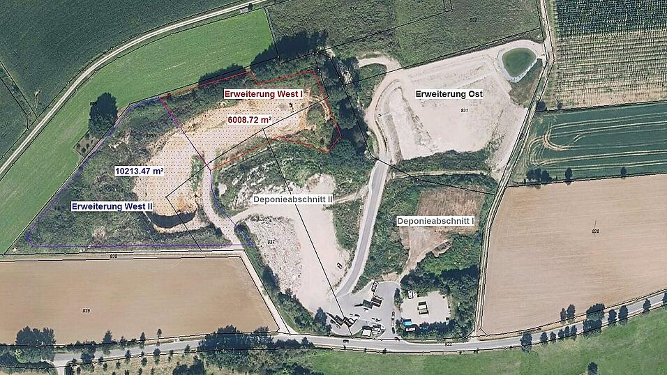 Eine Übersicht über die einzelnen Abschnitte im Wertstoffzentrum Haunsbach, wo eine Erweiterung der Bauschuttdeponie mit einer Höherstufung zur Deponieklasse 1 erwogen wird. Eine Übersicht über die einzelnen Abschnitte im Wertstoffzentrum Haunsbach, wo eine Erweiterung der Bauschuttdeponie mit einer Höherstufung zur Deponieklasse 1 erwogen wird.