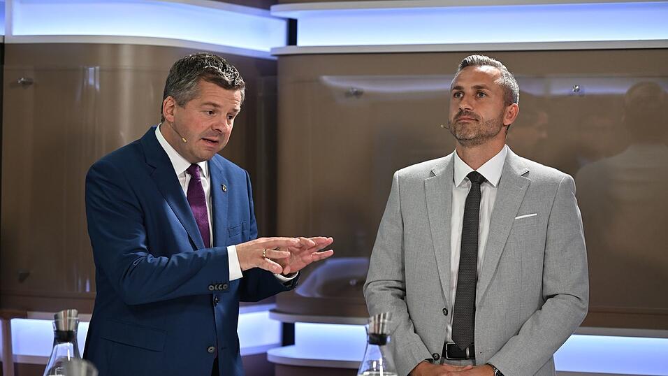 Der eine will Regierungschef bleiben, der andere will es werden: Sven Schulze und Ulrich Siegmund. (Archivbild) Der eine will Regierungschef bleiben, der andere will es werden: Sven Schulze und Ulrich Siegmund. (Archivbild)