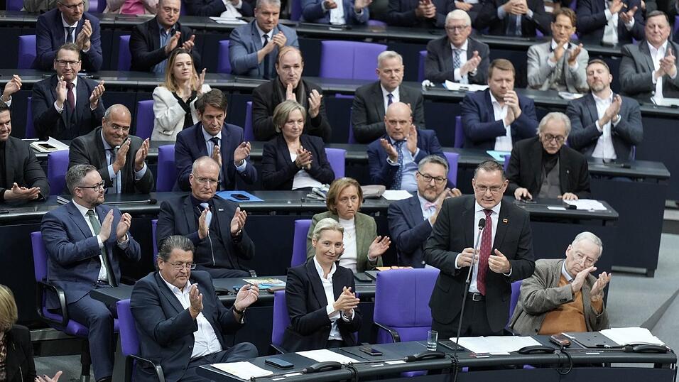 Die AfD-Bundestagsfraktion ist im Vergleich zum Bundestag vor der Neuwahl im Februar 2025 ungef&auml;hr um das Doppelte angewachsen. (Archivbild)