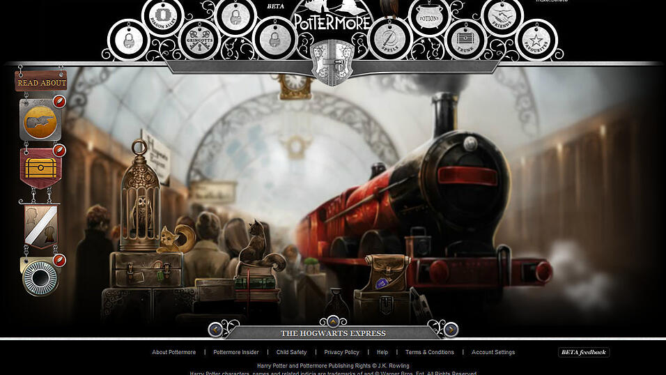 Auf Pottermore kann man die Harry-Potter-B&uuml;cher nacherleben. Wer will, kann sich selbst im Fach Zaubertr&auml;nke versuchen.