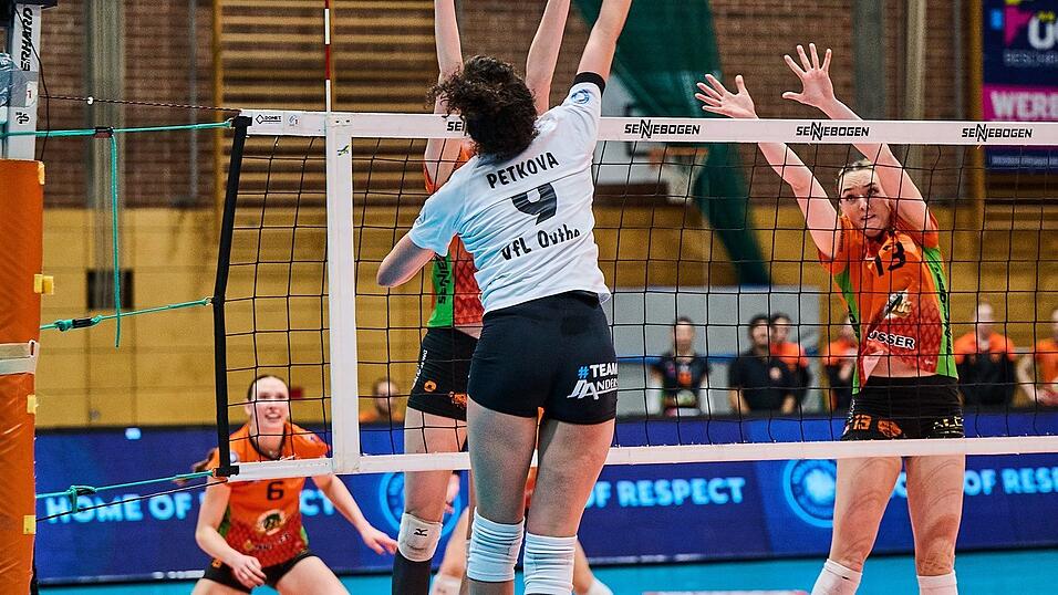 Bis zum dritten Satz hielt Oythe gegen NawaRo Straubing mit, dann konnten sich die G&auml;ubodenst&auml;dterinnen aber klar durchsetzen.