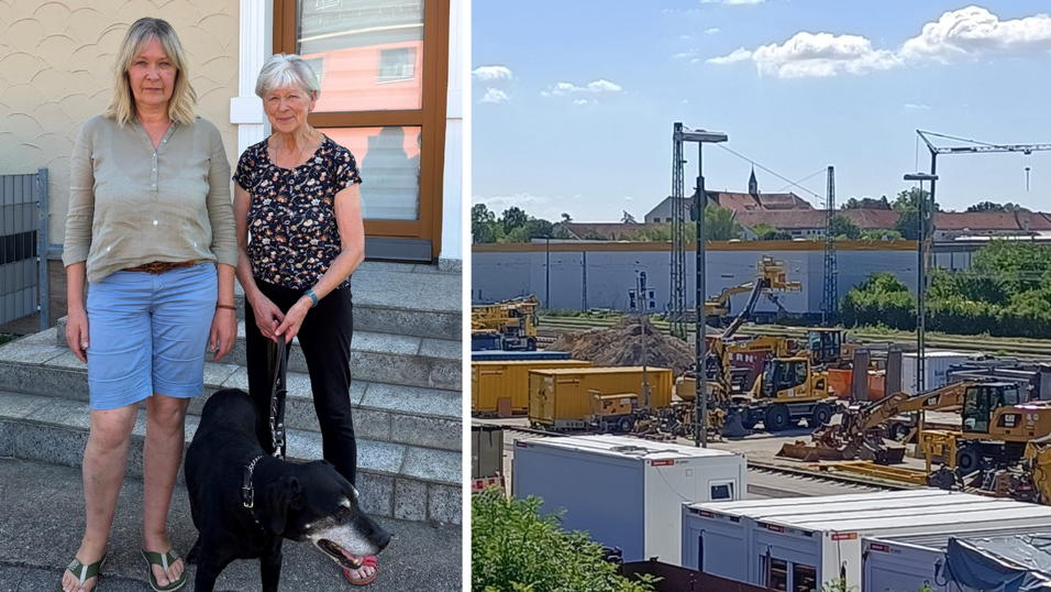 Manuela Attsperger (links) und ihre Mutter Margit Attsperger. - Der Blick aus dem Schlafzimmerfenster, direkt auf das Areal am Bahnhof. Manuela Attsperger (links) und ihre Mutter Margit Attsperger. - Der Blick aus dem Schlafzimmerfenster, direkt auf das Areal am Bahnhof.