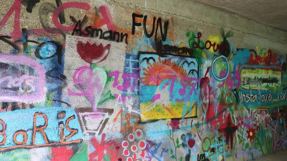 Auch die Testfl&auml;che der Graffiti-Kunst kann sich sehen lassen.