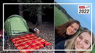 Für die idowa-Bucketlist haben Feli und Susi im September im Wald übernachtet.