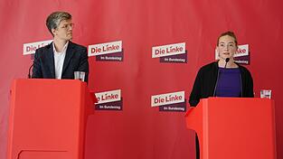 Linke-Politikerin Violetta Bock und Rechtsanwalt Johannes Franke in Berlin. Hat die Linke vor Gericht Erfolg?