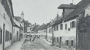 Der Blick aus Richtung Wollerstraße, um 1910.