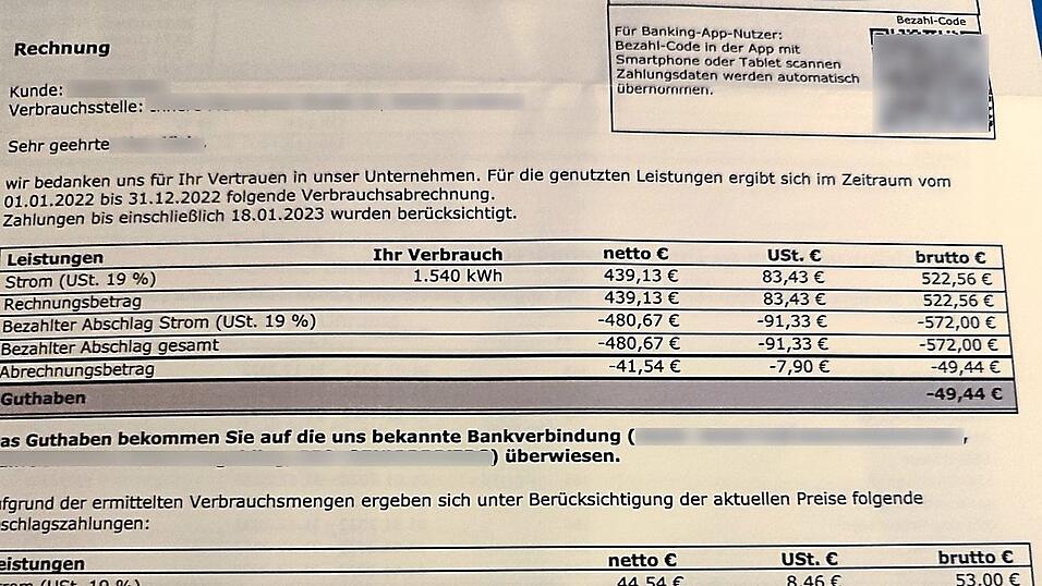 Das Guthaben auf der Jahresrechnung kann laut den Stadtwerken mehrere Gr&uuml;nde haben.