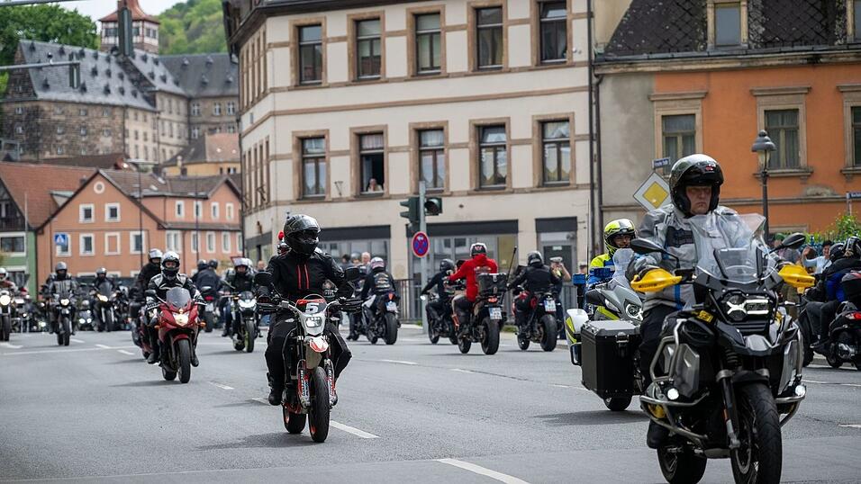Die Sternfahrt in Kulmbach ist laut Innenministerium das gr&ouml;&szlig;te Bikertreffen S&uuml;ddeutschlands.