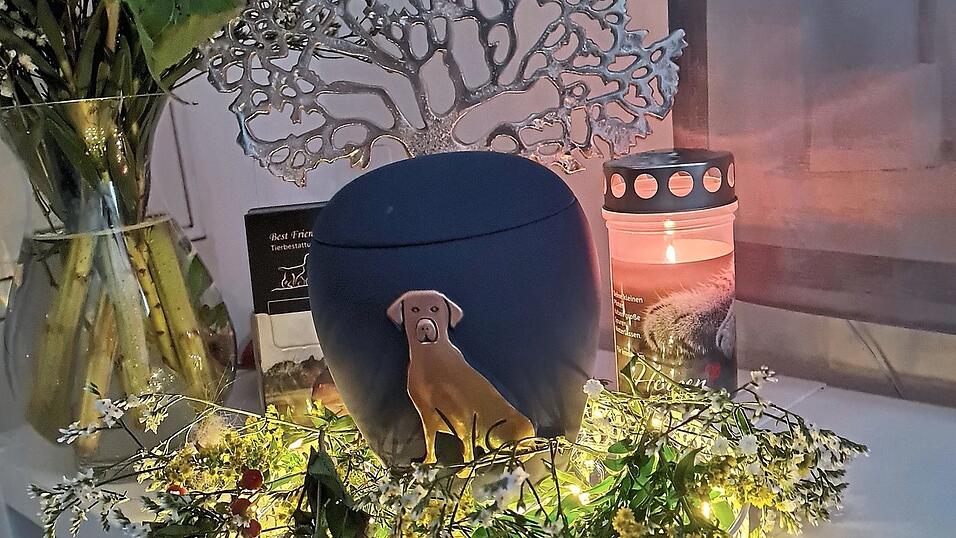 Wird die Asche in den R&auml;umen der Best Friend Tierbestattung abgeholt, geschieht dies in einem liebevoll dekorierten Arrangement.