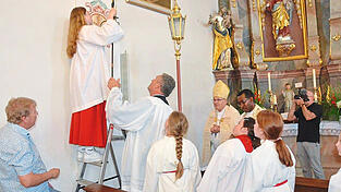 Der Wortgottesdienst in der Pfarrkirche.