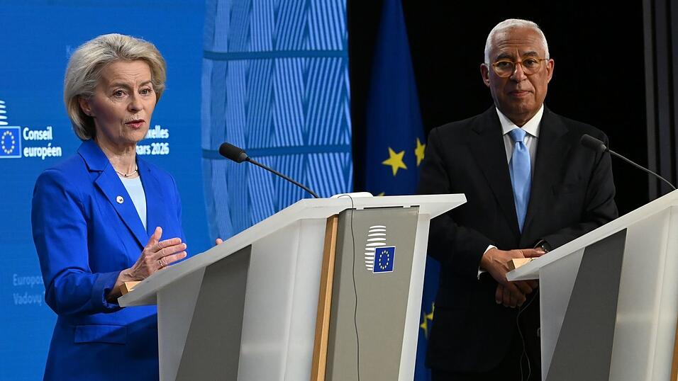 Kommissionspräsidentin Ursula von der Leyen und Ratspräsident António Costa müssen auf Merz' Brief reagieren. (Archivbild) Kommissionspräsidentin Ursula von der Leyen und Ratspräsident António Costa müssen auf Merz' Brief reagieren. (Archivbild)