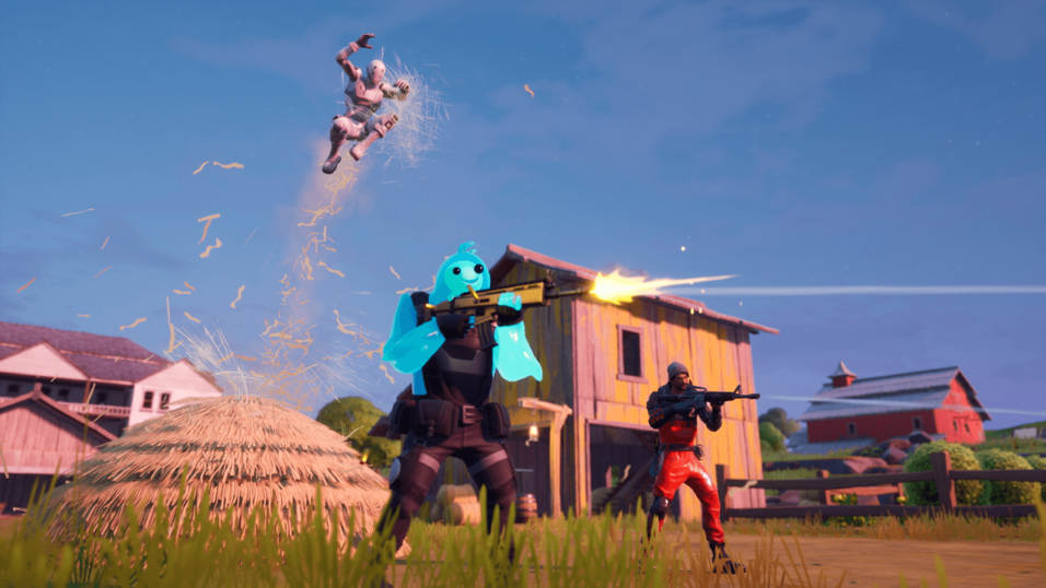 „Fortnite“ hat eine Cartoon-Optik. „Fortnite“ hat eine Cartoon-Optik.