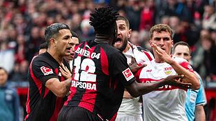 Hitziges Duell zwischen Leverkusen und Stuttgart.