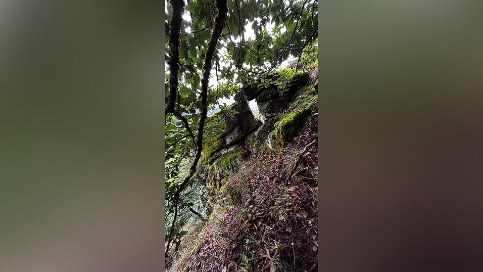 Zu sichernde Felsbrocken.