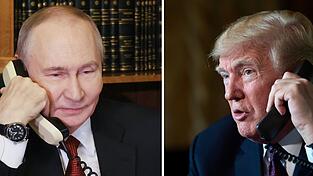 Kremlchef Wladimir Putin und US-Präsident Donald Trump haben erneut telefoniert. (Archivbild) Kremlchef Wladimir Putin und US-Präsident Donald Trump haben erneut telefoniert. (Archivbild)