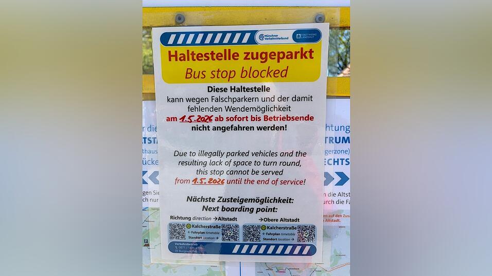 Vor Kurzem konnte die Haltestelle am Hofgartenparkplatz nicht mehr bedient werden. Als Grund gaben die Stadtwerke Falschparker an. Der Bus hatte keine Wendem&ouml;glichkeit mehr.