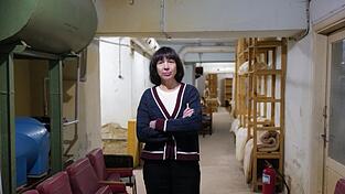 Klinik-Chefin Alla Malaytska im Luftschutzbunker des Klinikums. Klinik-Chefin Alla Malaytska im Luftschutzbunker des Klinikums.