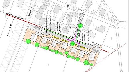 Planungsvorstellung des Planungsb&uuml;ros f&uuml;r Wohnbaufl&auml;chen.