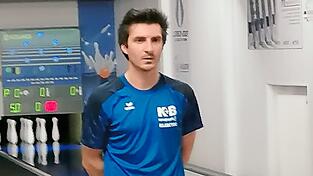 Taras Elsinger spielte mit 654 Kegeln Mannschaftsbestleistung.