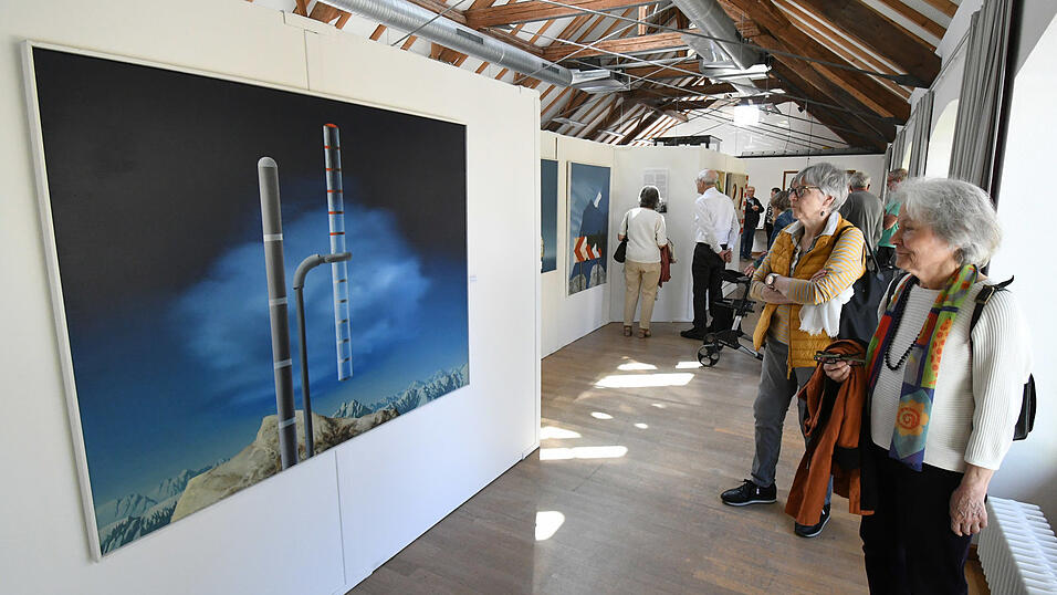 Die Ausstellung im B&uuml;rgerstadl Bonbruck ist wie ein Rundweg durch die Schaffensperioden von Rolf Liese aufgebaut.