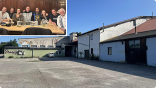 Nach dem Rauswurf aus der Alten Ziegelei Kumhausen (Bild im Hintergrund) wollen sie K&uuml;nstler vernetzen - untereinander und mit der regionalen Gastronomie (oben links): Die Gr&uuml;ndungsmitglieder vom Verein &bdquo;Musik und Kultur in Landshut&ldquo; (MUKL).