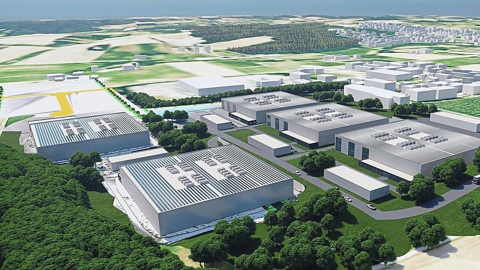 Im geplanten Gewerbegebiet &bdquo;Mitterleite&ldquo;, nord-westlich des bestehenden Gewerbegebiets Wambach, sollen sich ein Rechenzentrum und moderne Technologien ansiedeln.