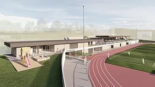 So k&ouml;nnte die kombinierte Arena f&uuml;r Schulsport, Konzerte, Kicker und Kindergarten k&uuml;nftig aussehen.