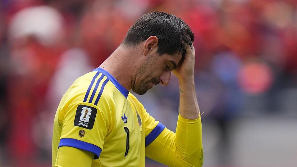 Tief enttäuscht: Für Thibaut Courtois und Belgien ist die WM vorbei. Tief enttäuscht: Für Thibaut Courtois und Belgien ist die WM vorbei.