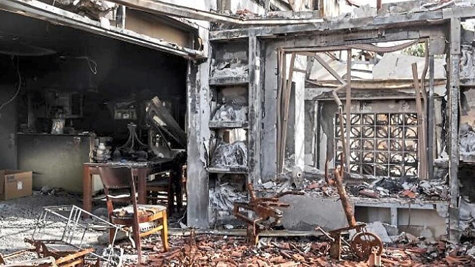Die Trümmer des Familienhauses nach dem Massaker am 7. Oktober im Kibbuz Be’eri. Die Trümmer des Familienhauses nach dem Massaker am 7. Oktober im Kibbuz Be’eri.