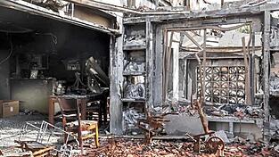 Die Trümmer des Familienhauses nach dem Massaker am 7. Oktober im Kibbuz Be’eri. Die Trümmer des Familienhauses nach dem Massaker am 7. Oktober im Kibbuz Be’eri.