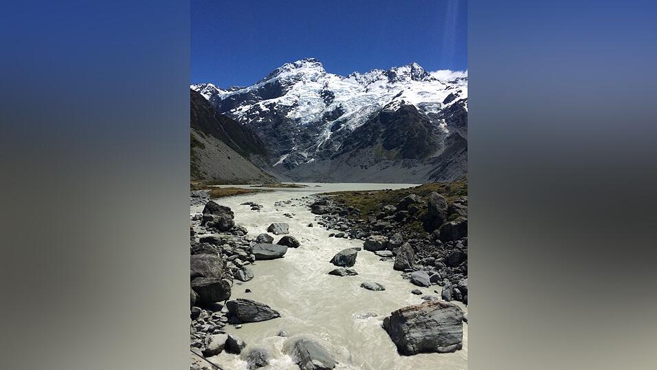 Die Gletscherseen von Mount Cook.