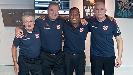 Setzten sich souverän in Karlsruhe durch: (v.l.) Wolfgang Zenkner, Claus Maurer, David Pennör und Christian Bichler.