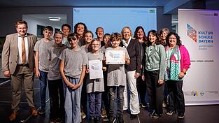 Die Paul-Maurer-Schule aus Viechtach bei der Zertifizierungsfeier Die Paul-Maurer-Schule aus Viechtach bei der Zertifizierungsfeier