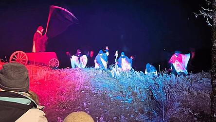 Besonders eindrucksvoll pr&auml;sentierte sich die Wilde Jagd am Wachtstein.