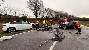 Bei Unterglaim ereignete sich ein schwerer Unfall.