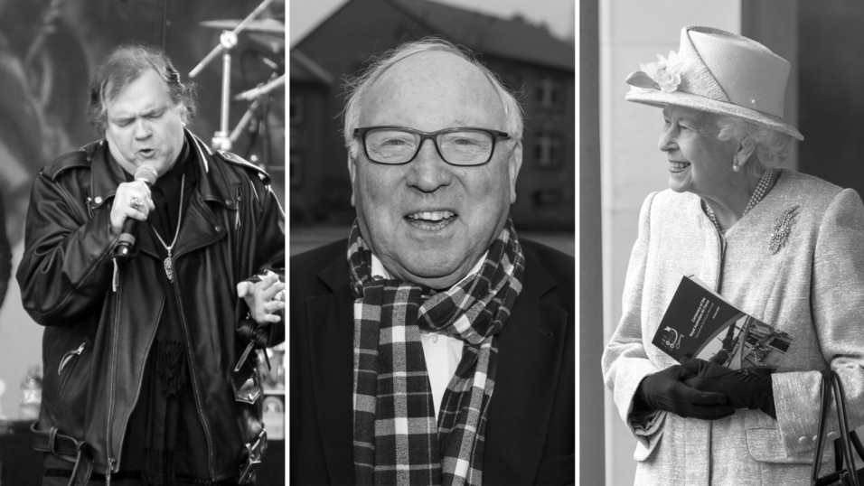 Meat Loaf, Uwe Seeler und Queen Elizabeth II. gehören zu den Toten des Jahres 2022. Meat Loaf, Uwe Seeler und Queen Elizabeth II. gehören zu den Toten des Jahres 2022.