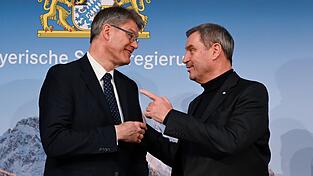 Wollen bei Verkehrsprojekten an einem Strang ziehen: Markus S&ouml;der und Bundesverkehrsminister Patrick Schnieder.