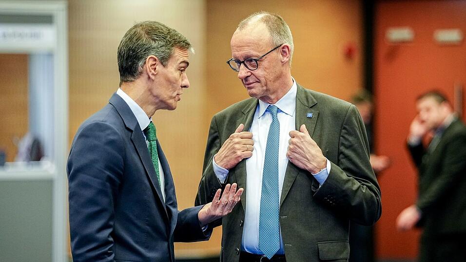 Sorgen sich um die ausufernden Energiepreise: Kanzler Merz und Spaniens Regierungschef Pedro Sánchez. Sorgen sich um die ausufernden Energiepreise: Kanzler Merz und Spaniens Regierungschef Pedro Sánchez.