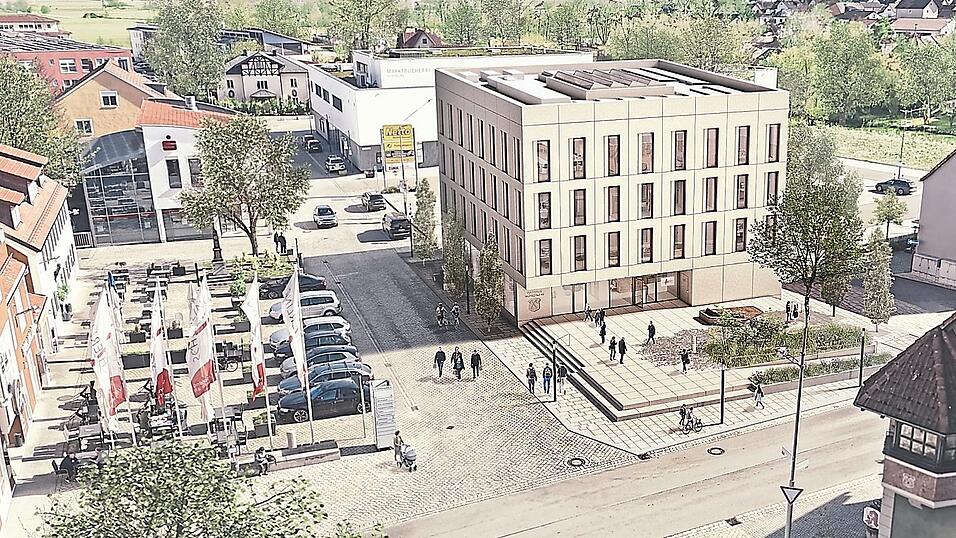So k&ouml;nnte das neue Schierlinger Rathaus aussehen. Die gro&szlig;e Frage beim B&uuml;rgerentscheid am Sonntag lautet: &bdquo;Sind Sie daf&uuml;r, dass der geplante Neubau eines Rathauses in Schierling (viergeschossiger, w&uuml;rfelf&ouml;rmiger Solit&auml;rbau) baulich umgesetzt wird?&ldquo;