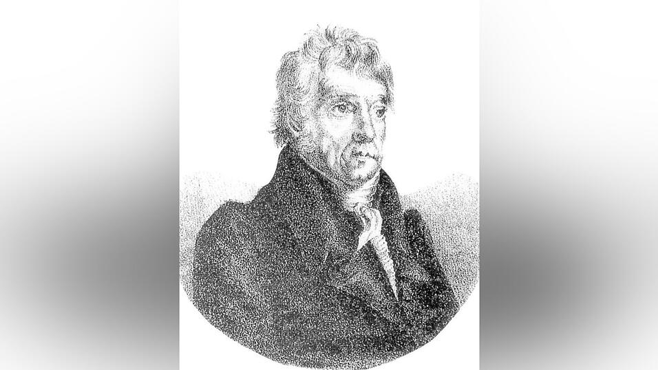 Joseph Anton Ritter von Mussinan in einer Lithografie vor 1837.