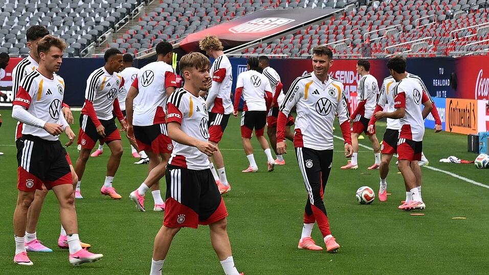 Karl im DFB-Training vor seiner Verletzung.