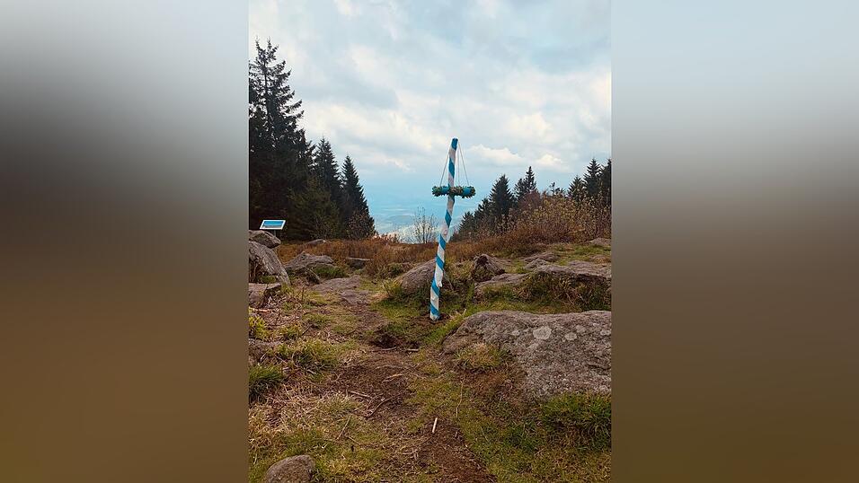 Dieses Foto hat Tobias Steiner aus Straubing vom Pr&ouml;ller Gipfel Maibaum gemacht.