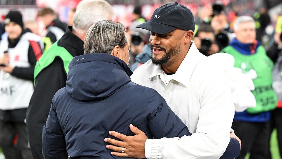 Wiedersehen beim Supercup und dann am achten Spieltag: Bayern-Coach Vincent Kompany (r) und sein BVB-Kollege Niko Kovac. (Archivbild) Wiedersehen beim Supercup und dann am achten Spieltag: Bayern-Coach Vincent Kompany (r) und sein BVB-Kollege Niko Kovac. (Archivbild)