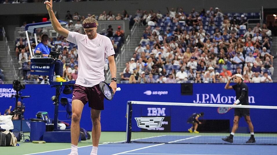 Alexander Zverev in Jubelpose. Alexander Zverev in Jubelpose.