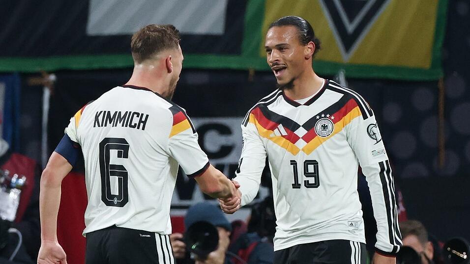 WM-tauglich: Kimmich und Sané beim 6:0. WM-tauglich: Kimmich und Sané beim 6:0.
