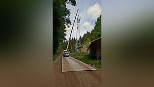 Der Funkmast nahe Klessing wird demnächst in Betrieb gehen. Der Funkmast nahe Klessing wird demnächst in Betrieb gehen.