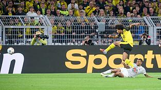 Brachte den BVB mit einem fulminanten Schuss in Führung: Karim Adeyemi.