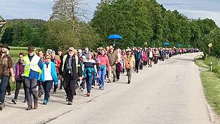 Die Fu&szlig;wallfahrer auf dem Weg nach Alt&ouml;tting.