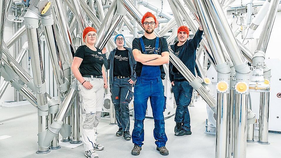 Die ersten Pl&auml;tze bei den &bdquo;M&uuml;hlenMasters&ldquo; belegten (v. l.) Jessica Lichtmanecker (Deutschland), Rahel Pfaffhauser (Schweiz), Martin Hacker (Deutschland) und Manuel Schie&szlig;wald (&Ouml;sterreich).