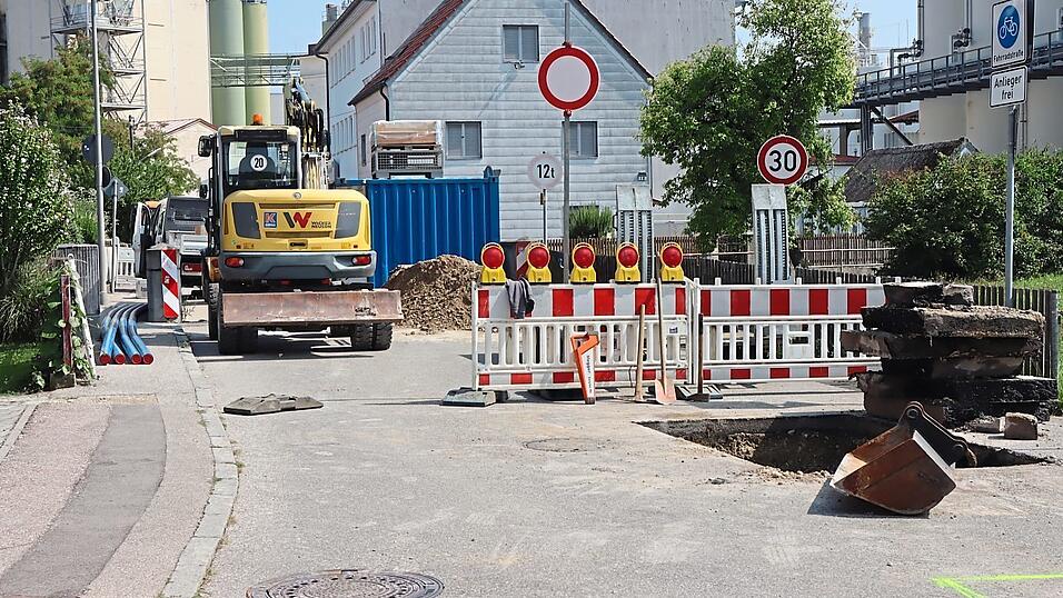 Die Steinbockstra&szlig;e ist noch bis 12. September voll gesperrt.